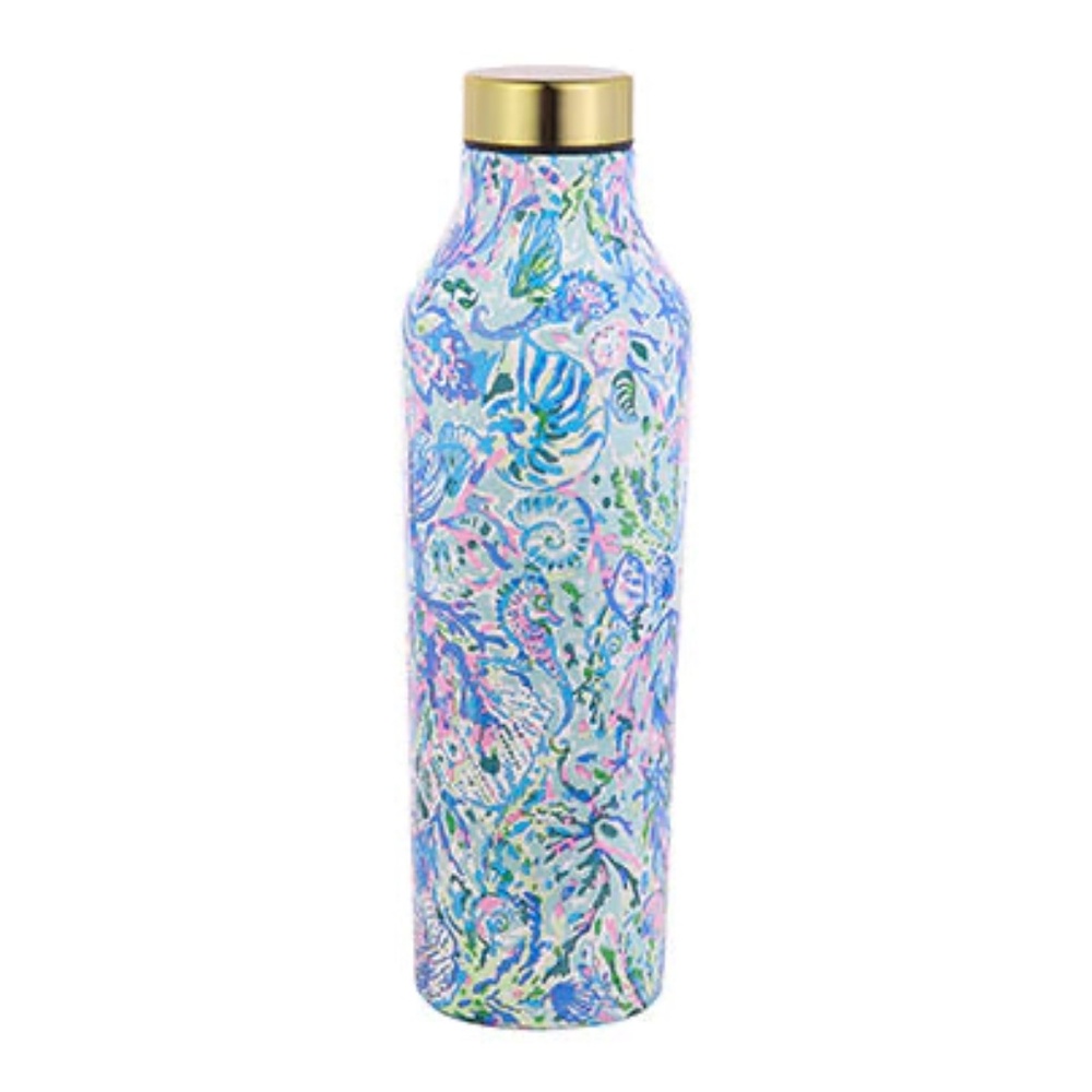 Lilly Pulitzer Stainless Still 20 OZ Double Wall Water Bottle Soleil it on me